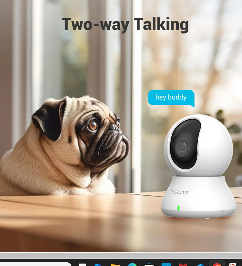 📡 Smart Pet Camera with 2-Way Audio & 360° Monitoring 🐶📱