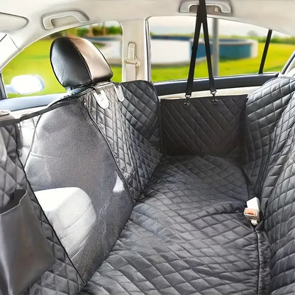 Pet Car Seat Cover for Dogs – Waterproof, Heavy-Duty & Universal Fit with Safety Mesh