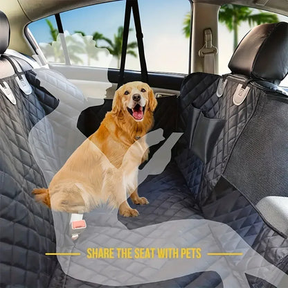 Pet Car Seat Cover for Dogs – Waterproof, Heavy-Duty & Universal Fit with Safety Mesh